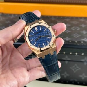 Audemars Piguet Royal Oak 15510OR 50th Anniversary Blue Dial Leather Best Replica APSF 41mm - Image 11