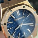 Audemars Piguet Royal Oak 15510OR 50th Anniversary Blue Dial Leather Best Replica APSF 41mm - Image 12