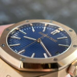 Audemars Piguet Royal Oak 15510OR 50th Anniversary Blue Dial Leather Best Replica APSF 41mm - Image 14
