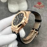 Audemars Piguet Royal Oak 50th Anniversary 15510OR 18K Solid Gold Black Dial Crocodile Leather Strap 41mm - Image 14