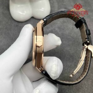 Audemars Piguet Royal Oak 50th Anniversary 15510OR 18K Solid Gold Black Dial Crocodile Leather Strap 41mm - Image 15
