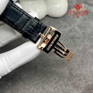 Audemars Piguet Royal Oak 50th Anniversary 15510OR 18K Solid Gold Black Dial Crocodile Leather Strap 41mm - Image 18