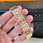 Audemars Piguet Royal Oak 77351OR Rose Gold White Dial Diamond Bezel Replica 34m - Image 18