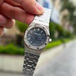 Audemars Piguet Royal Oak 77351ST Blue Dial Diamond Bezel Replica 34mm - Image 10