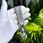 Audemars Piguet Royal Oak Blue Arabic Dial Iced Out Moissanite Super Clone 41mm - Image 12