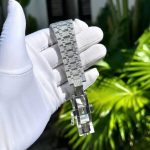Audemars Piguet Royal Oak Blue Arabic Dial Iced Out Moissanite Super Clone 41mm - Image 6