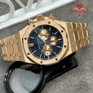 Audemars Piguet Royal Oak Chronograph 26331OR Blue Dial Custom Made 18K Solid Gold Original Calibre FP 1185 Movement 41mm - Image 9