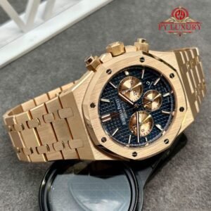 Audemars Piguet Royal Oak Chronograph 26331OR Blue Dial Custom Made 18K Solid Gold Original Calibre FP 1185 Movement 41mm - Image 10