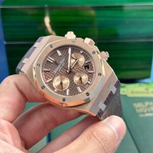 Audemars Piguet Royal Oak Chronograph 26331OR Brown Dial Leather Replica IPF 41mm - Image 11