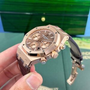 Audemars Piguet Royal Oak Chronograph 26331OR Brown Dial Leather Replica IPF 41mm - Image 12