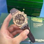 Audemars Piguet Royal Oak Chronograph 26331OR Brown Dial Leather Replica IPF 41mm - Image 13