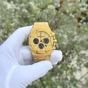 Audemars Piguet Royal Oak Frosted Yellow Gold Chronograph 26240BA Yellow Dial Replica 41mm - Image 7