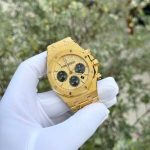 Audemars Piguet Royal Oak Frosted Yellow Gold Chronograph 26240BA Yellow Dial Replica 41mm - Image 8