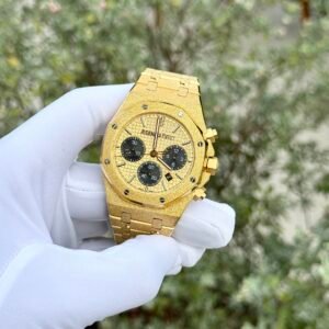 Audemars Piguet Royal Oak Frosted Yellow Gold Chronograph 26240BA Yellow Dial Replica 41mm - Image 9