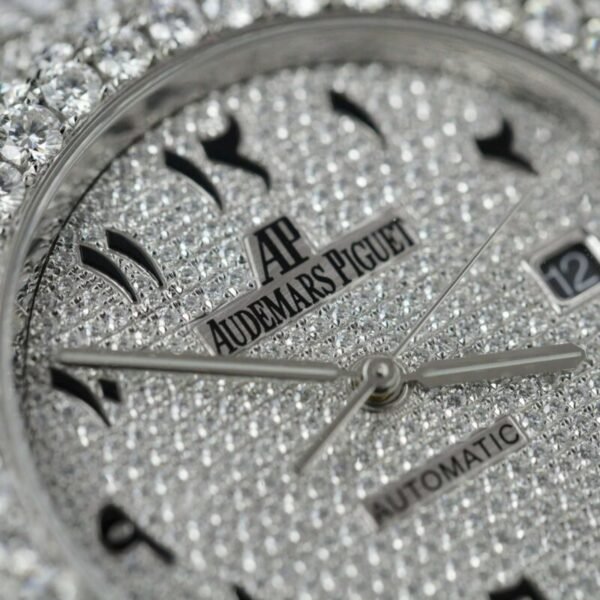Audemars Piguet Royal Oak Iced Out Moissanite Arabic Dial Super Clone 41mm - Image 6