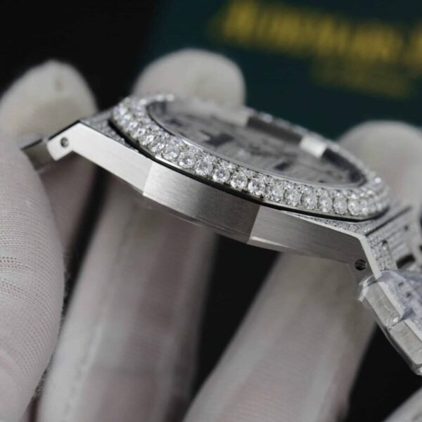 Audemars Piguet Royal Oak Iced Out Moissanite Arabic Dial Super Clone 41mm - Image 10