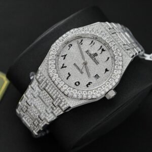 Audemars Piguet Royal Oak Iced Out Moissanite Arabic Dial Super Clone 41mm - Image 16