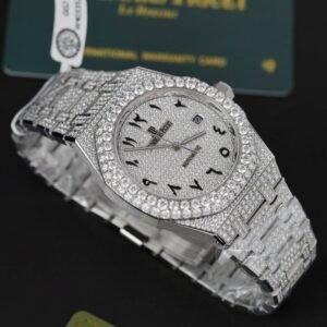 Audemars Piguet Royal Oak Iced Out Moissanite Arabic Dial Super Clone 41mm - Image 17