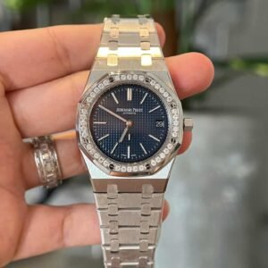 Audemars Piguet Royal Oak Jumbo 16202ST Blue Dial Custom Moissanite Bezel Best Replica ZF 39mm - Image 10