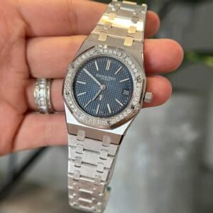 Audemars Piguet Royal Oak Jumbo 16202ST Blue Dial Custom Moissanite Bezel Best Replica ZF 39mm - Image 13