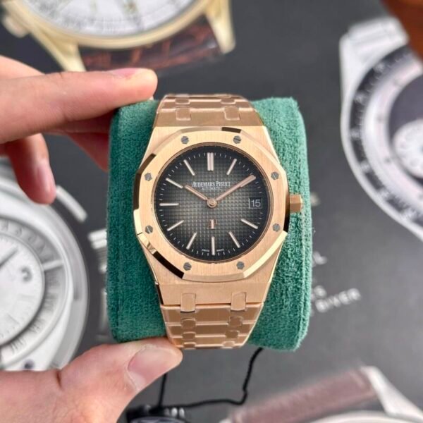Audemars Piguet Royal Oak Jumbo Extra-thin 16202OR Smoked Grey Dial Best Replica 39mm - Image 1