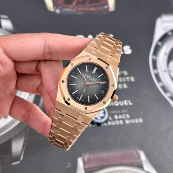 Audemars Piguet Royal Oak Jumbo Extra-thin 16202OR Smoked Grey Dial Best Replica 39mm - Image 2