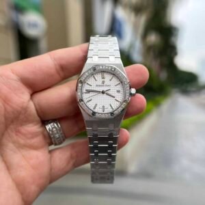 Audemars Piguet Royal Oak Lady White Dial Diamond Bezel Replica 34mm - Image 8