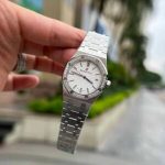 Audemars Piguet Royal Oak Lady White Dial Diamond Bezel Replica 34mm - Image 11