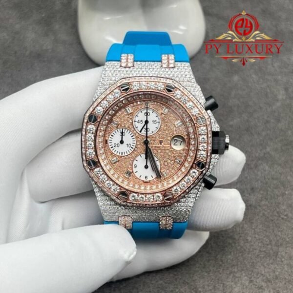 Audemars Piguet Royal Oak Offshore Chronograph 25940 Steel 18K Rose Gold Custom Diamonds Original Movement 42mm - Image 1