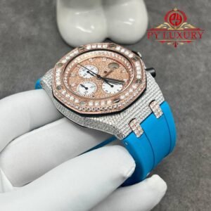 Audemars Piguet Royal Oak Offshore Chronograph 25940 Steel 18K Rose Gold Custom Diamonds Original Movement 42mm - Image 12