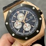 Audemars Piguet Royal Oak Offshore Chronograph 26400RO Rose Gold Ceramic Bezel Black Dial Best Replica APF 44mm - Image 12