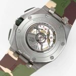 Audemars Piguet Royal Oak Offshore Chronograph 26400SO Beige Dial Green Ceramic Bezel Rubber Best Replica APF 44mm - Image 17