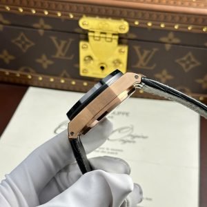 Audemars Piguet Royal Oak Offshore Chronograph 26420RO Rose Gold Black Dial Leather Strap Best Replica 43mm - Image 7