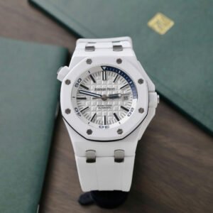 Audemars Piguet Royal Oak Offshore Diver 15707CB White Dial White Ceramic Rubber Best Replica APSF 42mm - Image 12