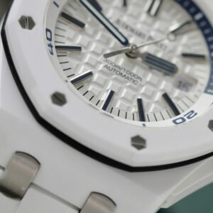 Audemars Piguet Royal Oak Offshore Diver 15707CB White Dial White Ceramic Rubber Best Replica APSF 42mm - Image 17