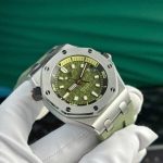 Audemars Piguet Royal Oak Offshore Diver 15720ST Khaki Green Dial Rubber Best Replica APSF 42mm - Image 11