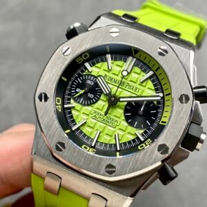 Audemars Piguet Royal Oak Offshore Diver Chronograph 26703ST Green Dial Rubber Best Replica JHF 42mm - Image 12