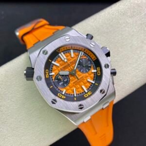 Audemars Piguet Royal Oak Offshore Diver Chronograph 26703ST Orange Dial Orange Rubber Best Replica JHF 42mm - Image 9