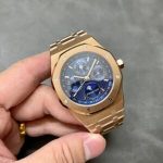Audemars Piguet Royal Oak Perpetual Calendar 26574OR Rose Gold Blue Dial Best Replica 41mm - Image 9