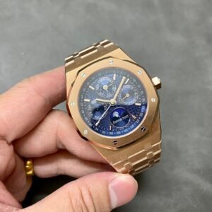 Audemars Piguet Royal Oak Perpetual Calendar 26574OR Rose Gold Blue Dial Best Replica 41mm - Image 9