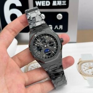 Audemars Piguet Royal Oak Perpetual Calendar 26579CE Grey Dial Black Ceramic Best Replica APSF 41mm - Image 12