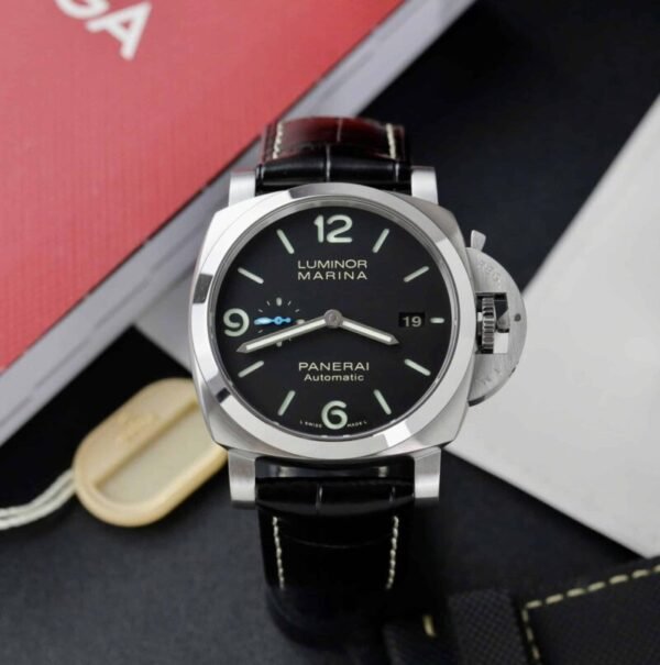 Panerai Luminor Marina Steel Black Dial PAM1312 Leather Best Replica VSF 44mm - Image 1