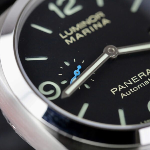 Panerai Luminor Marina Steel Black Dial PAM1312 Leather Best Replica VSF 44mm - Image 4