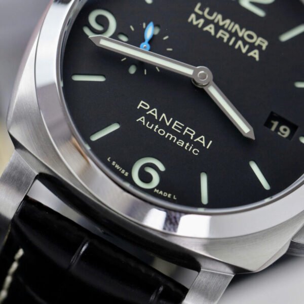 Panerai Luminor Marina Steel Black Dial PAM1312 Leather Best Replica VSF 44mm - Image 5