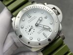 Panerai Submersible Quarantaquattro Bianco PAM1226 White Dial Green Rubber Strap 1:1 Best Replica VSF 44mm - Image 2
