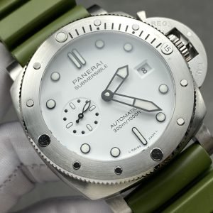 Panerai Submersible Quarantaquattro Bianco PAM1226 White Dial Green Rubber Strap 1:1 Best Replica VSF 44mm - Image 11