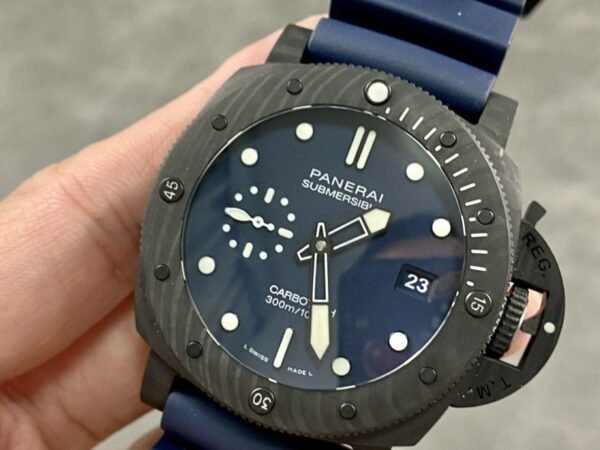 Panerai Submersible Quarantaquattro Carbotech Blu Abisso PAM1232 Blue Dial Rubber Strap Best Replica VSF 44mm - Image 3