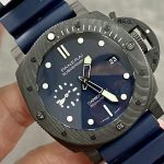 Panerai Submersible Quarantaquattro Carbotech Blu Abisso PAM1232 Blue Dial Rubber Strap Best Replica VSF 44mm - Image 10