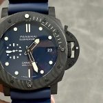Panerai Submersible Quarantaquattro Carbotech Blu Abisso PAM1232 Blue Dial Rubber Strap Best Replica VSF 44mm - Image 12