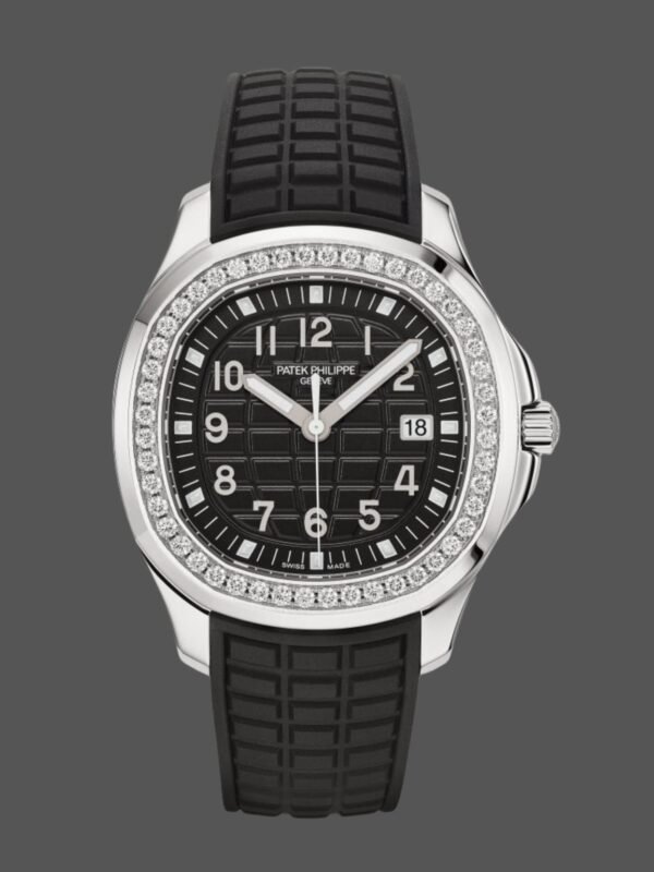 Replica Patek Philippe Aquanaut 5267 200A 001 Black Dial Diamond Bezel Watch - Image 1